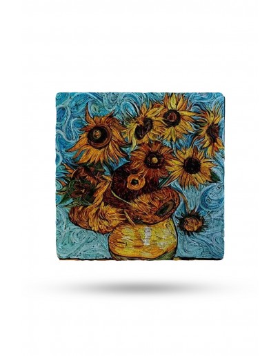 Doğal Taş Nihale 20x20cm Van Gogh Eseri Baskılı Nihale
