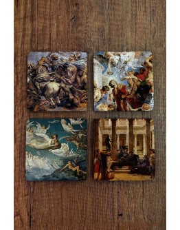 Mitoloji - Begoloni Stone Decor Doğal Taş Bardak Altlığı - Stone Coasters