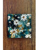 Doğal Taş Nihale 15x15cm Papatya Çiçekleri Baskılı Taş Nihale 349