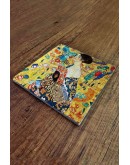 Doğal Taş Nihale 15x15cm Gustav Klimt EserleriBaskılı Taş Nihale