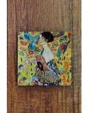 Doğal Taş Nihale 15x15cm Gustav Klimt EserleriBaskılı Taş Nihale
