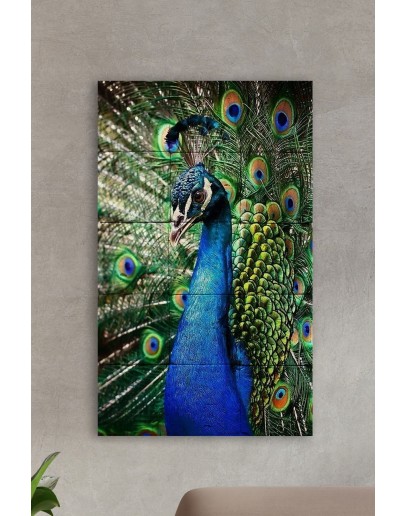 Doğal Taş Tablo - Tavuz Kuşu- Duvar Dekoru 30x50cm