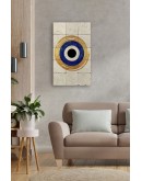 Doğal Taş Tablo Nazar Boncuğu - Duvar Dekoru, Salon Tablosu, Mutfak Tablosu, X50cm