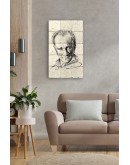 Doğal Taş Tablo - Atatürk Portresi Ve Atatürk Imzalı Tablo - Duvar Dekoru 30x50cm
