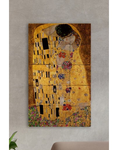 Doğal Taş Tablo - Gustav Klimt Eseri- Duvar Dekoru 30x50cm