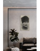 Doğal Taş Atatürk Tablosu, - Duvar Dekoru 30x50cm