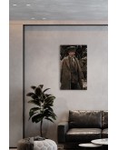 Atatürk Baskılı Doğal Taş Tablo - Duvar Dekoru 30x50cm