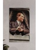 Doğal Taş Atatürk Baskılı Tablo - Duvar Dekoru 30x50cm