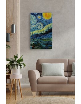 Doğal Taş Tablo - Van Gogh Eseri Tablo- Duvar Dekoru 30x50cm