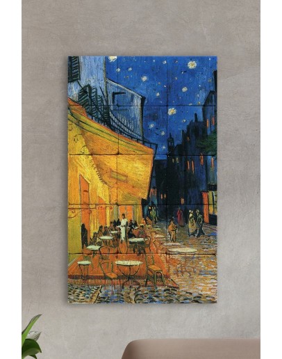 Doğal Taş Tablo - Van Gogh Eseri Tablo - Duvar Dekoru 30x50cm