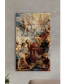 Doğal Taş Tablo - Peter Paul Rubens - The Martyrdom of St Stephen - Duvar Dekoru 30x50cm