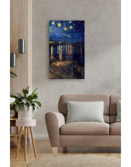 Doğal Taş Tablo - Van Gogh Eseri Tablo- Duvar Dekoru 30x50cm