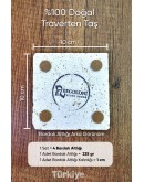 Doğal Taş Bardak Altlığı 4'lü Set 10x10x1 cm Renkli Kelebek Desenler -Stone Coasters