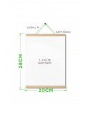 Çocuk Odası, Bebek Odası Deri Tablo Sevimli Filler Baskılı - 3'lü Set Duvar Dekoru 20x28cm
