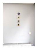 Doğal Taş 4'lü Tablo Nazar Boncukları Duvar Dekoru Çift Taraflı Yapışkanlı 10x10cm Dörtlü Set