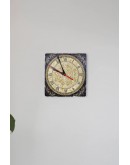Taş Duvar Saati 20x20cm - %100 Doğal Taş El İşçiliği İle Üretilmiştir - Duvar Dekoru - Tablo