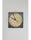 Taş Duvar Saati 20x20cm - %100 Doğal Taş El İşçiliği İle Üretilmiştir - Duvar Dekoru - Tablo